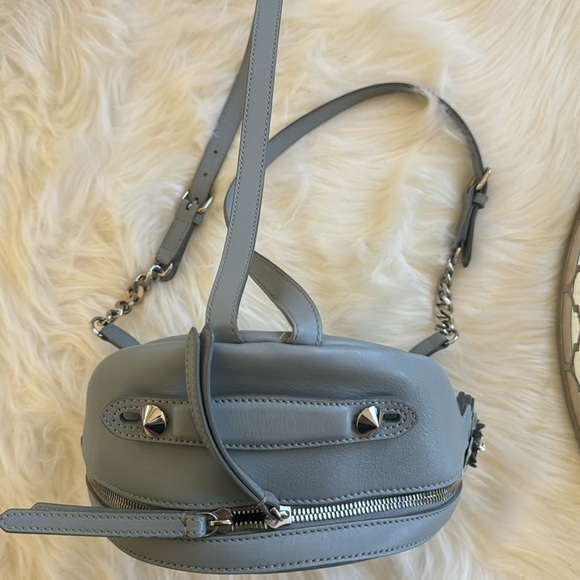 Fendi-Mini Flowerland BackPack-Light Blue Leather - Picture 6 of 11